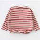 Fashion Striped Print Kids Baby Girls Clothes Cotton Long Sleeve T Shirts For Children Girls Autumn Spring Baby Clothing