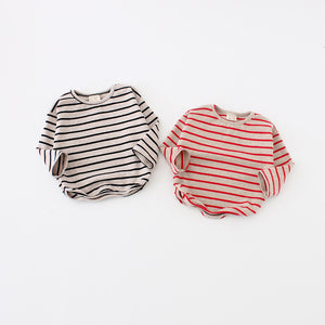 Fashion Striped Print Kids Baby Girls Clothes Cotton Long Sleeve T Shirts For Children Girls Autumn Spring Baby Clothing