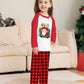 Christmas Parent-Child Clothes Set Long Sleeve T-Shirt Plaid Pants Family Matching Pajamas