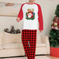 Christmas Parent-Child Clothes Set Long Sleeve T-Shirt Plaid Pants Family Matching Pajamas