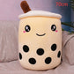 Cute Fruit Drink Plush Stuffed Soft Strawberry Milk Tea Plush Boba Tea Cup Toy Bubble Tea Pillow Cushion Kids Gift