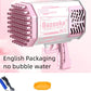 Bubble Gun Rocket 69 Holes Soap Bubbles Machine Gun Shape Automatic Blower With Light Toys For Kids Pomperos