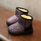 Children's snow boots in sequins