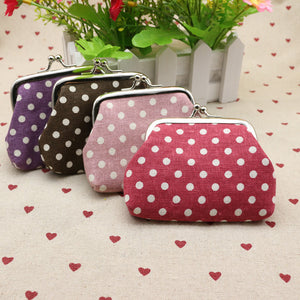 Linen dots zero purse cloth coin bag children wallet creative Taobao small gift wholesale