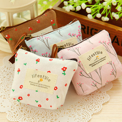 Korean version of fashion new Zakka mini and small zero purse lovely cartoon printing key package coin package wholesale T