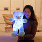 Creative Light Up LED Teddy Bear Stuffed Animals Plush Toy Colorful Glowing Christmas Gift For Kids Pillow