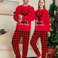 Christmas Family Matching Pajamas Set Christmas Holiday PJs Elk Top Pants Set Pajamas For Family Mom Dad Kids Baby