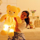 Creative Light Up LED Teddy Bear Stuffed Animals Plush Toy Colorful Glowing Christmas Gift For Kids Pillow