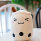 Cute Fruit Drink Plush Stuffed Soft Strawberry Milk Tea Plush Boba Tea Cup Toy Bubble Tea Pillow Cushion Kids Gift