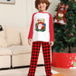 Christmas Parent-Child Clothes Set Long Sleeve T-Shirt Plaid Pants Family Matching Pajamas