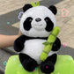 Simulated Bamboo Tube Flower Panda Pillow