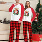 Christmas Parent-Child Clothes Set Long Sleeve T-Shirt Plaid Pants Family Matching Pajamas