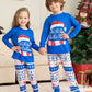 Matching Family Pajamas Sets Christmas PJ's Letter Print Top And Plaid Pants Jammies Sleepwear