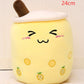 Cute Fruit Drink Plush Stuffed Soft Strawberry Milk Tea Plush Boba Tea Cup Toy Bubble Tea Pillow Cushion Kids Gift