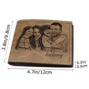 Personalized wallet add your photos freely wallet card holder, men’s casual ultra-thin youth wallet, new first layer soft wallet