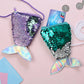 Christmas Decoration Elegant Ms. Mermaid Tail Sequined Wallet Girl Messenger Bag Sling Card Bag Glitter Zero Children's Gifts