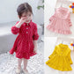 White Polka dot Girls Prited Dress Frok For Children