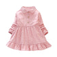 White Polka dot Girls Prited Dress Frok For Children