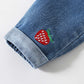 2024 Summer Boys Fashion Casual Solid Color/Embroidered Strawberry Pants/Jeans 1-6 Years Old