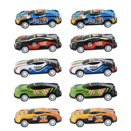 Pull Back Toy Cars 10pcs Pull Back Car Child Party Favors Race Car Toy Portable Smooth Creative Pull Back Vehicle Set Stocking