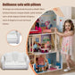 Doll House Sofa Doll Furniture 1/12 Scaled DIY Doll House Toys Sofa Furniture Toys Doll House Accessories Pretend Play Toys For