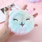 Fashion Women Child Plush Cute Cartoon Key Pendant Bag Coin Purse Clutch Storage Bag Canvas Rose Wallet Keychain Coin Purse 카드지갑