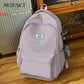 Woman Backpack Large Capacity Girls School Bags Solid Color Simple for Vacations