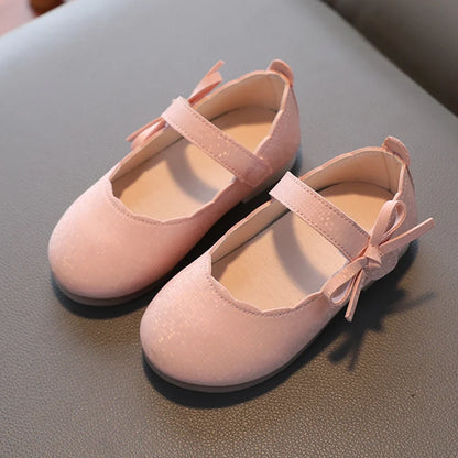 Korean Style Bowknot Shoes for Children Girls Elegant Design Autumn Shoes with a Touch of Korean Fashion Ages 1-5