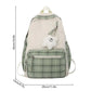 School Bag Kawaii Plaid Schoolbag For Girls College Laptop Backpacks Anti Theft Travel Daypack Large Bookbags For Teens Girls