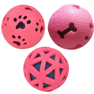 Pet Dog Toy Interactive Rubber Balls Toys For Dog Puppy Cat Chewing Toys Pet Tooth Cleaning Indestructible Dog Food Ball