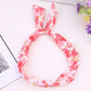 Cute Sweet Polka Dot Bow Rabbit Bunny Ear Headbands Womens Hair Band With Metal Wire Turban Scarf Cross Bow Hair Accessories