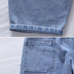 2024 New Teenage Boys Denim Shorts 4-10 Years Summer Fashion Letter Printed Soft Trousers For Kids Children Casual Pants