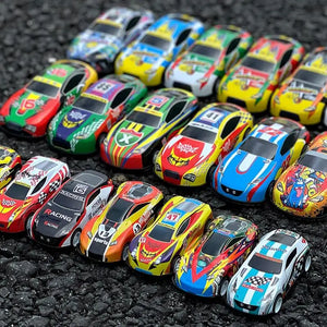 Pull Back Toy Cars 10pcs Pull Back Car Child Party Favors Race Car Toy Portable Smooth Creative Pull Back Vehicle Set Stocking