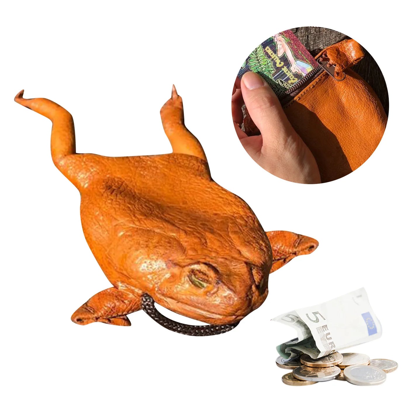 New Fashion Design Unisex Ugly Humor Cane Full Body Wallet Decoration Storage Gifts Sugar Cane Toads Full-body Purse Accessories