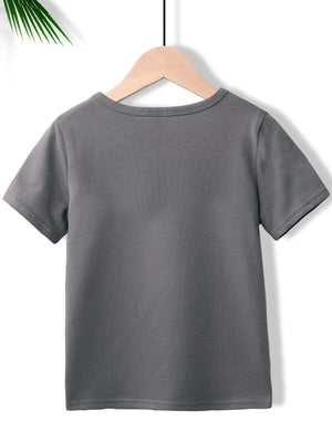 Grey Color Polo T shirtsfor kids - Tininest