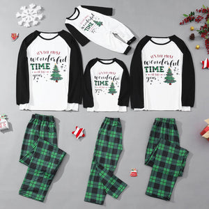 Fashion New Christmas Family Clothes Matching Outfits Family Christmas Parent-child Home Wear Pajamas Suits Black Green Plaid