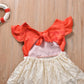 2019-05-30 Lioraitiin 0-5Years Toddler Girl Fashion Summer Dress Off Shoulder Patchwork Lace Bodysuit Family Matching Outfits