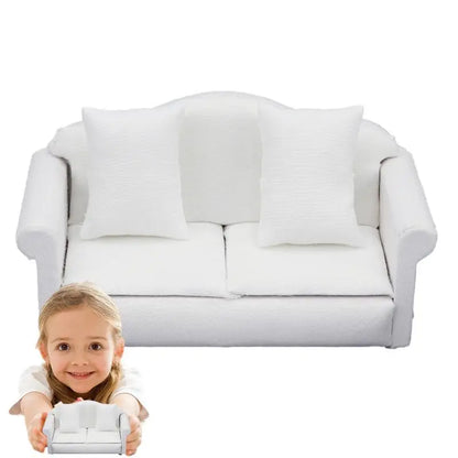 Doll House Sofa Doll Furniture 1/12 Scaled DIY Doll House Toys Sofa Furniture Toys Doll House Accessories Pretend Play Toys For