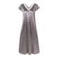 Women Pijamas 2022 Sexy Nightgown Long Dress Satin Sleepwear Short Sleeve Lace V Neck Homewear Pajamas Nightwear Robe Femme