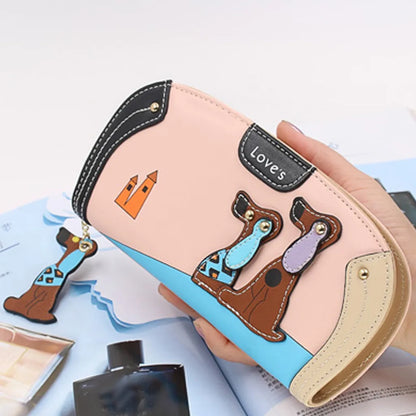 Kraft Pouches Women Fashion Long Style Student Card Wallet Multi-function Folding Purse Lunch In For Kids