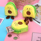 Plush Coin Purse Avocado-Shaped Portable Change Wallet Cute And Interesting Coin Pouches Purse Wallet For Children Boys Girls