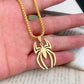 HNSP Stainless Steel Spider Pendant Chain Necklace For Men Boy Anime Jewelry Accessories