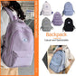 Woman Backpack Large Capacity Girls School Bags Solid Color Simple for Vacations