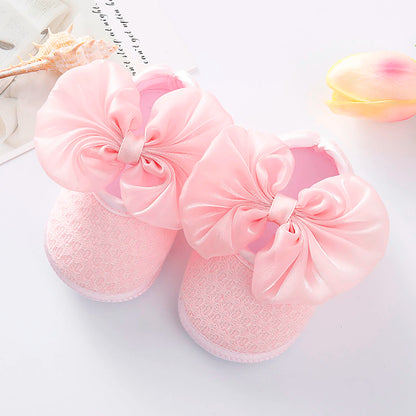 Baby Girls First Walkers Soft Toddler Shoes Infant Toddler Bowknot Walkers Shoes Princess Shoes Infant Prewalker Baby Shoes 2022