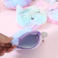 Fashion Women Child Plush Cute Cartoon Key Pendant Bag Coin Purse Clutch Storage Bag Canvas Rose Wallet Keychain Coin Purse 카드지갑