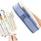 Kawaii Large Capacity Pencil Case Pouch Pen Bag Double Side Opening Student Stationery Organizer School Supplies