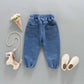 2024 Summer Boys Fashion Casual Solid Color/Embroidered Strawberry Pants/Jeans 1-6 Years Old