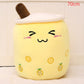 Cute Fruit Drink Plush Stuffed Soft Strawberry Milk Tea Plush Boba Tea Cup Toy Bubble Tea Pillow Cushion Kids Gift