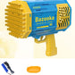 Bubble Gun Rocket 69 Holes Soap Bubbles Machine Gun Shape Automatic Blower With Light Toys For Kids Pomperos