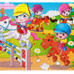 80PCS wooden educational toys educational development baby kids training toys children animal puzzle